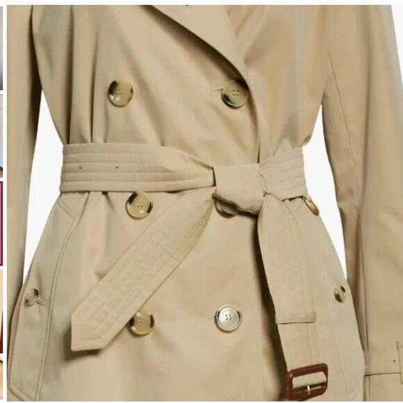 Women's Burberry, England Chelsea trench coat size 8 made in England. NWT. - Picture 5 of 16